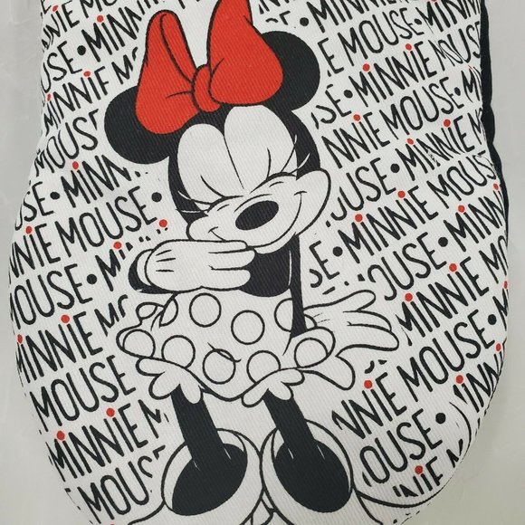 Disney Minnie Mouse Mini Oven Mitts 2pc new all over print white backing flirty - Picture 5 of 8